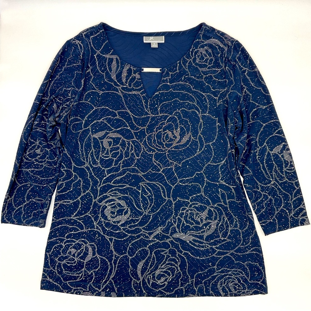 JM Collection 3/4 Sleeve Top, Medium